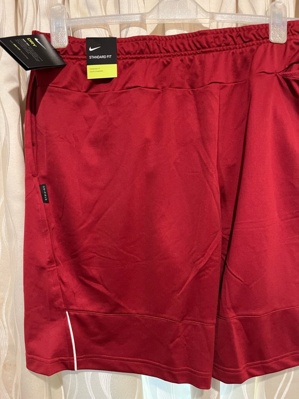 Nike Maroon Athletic Shorts with White Trim